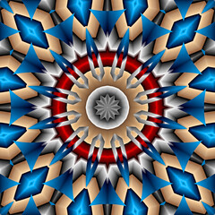 Wall Mural - 3d effect - abstract polygonal geometric fractal pattern