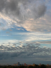 Wall Mural - Beautiful sunset sky with a low clouds