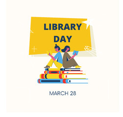 International Library Day Ilustrationlustration-Children's Book Day Illustration