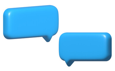 Isolated 3d message or speech bubbles on white background