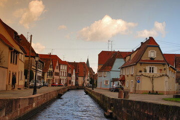 Sticker - the City of Wissembourg in the French alsace,France,2008