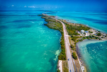 The Overseas Highway In The Florida Keys Taken By Drone.