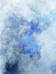 Wall Mural - blue and white gray painting background abstract art paper image design with winter cold colors and 