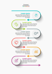Wall Mural - business data visualization. timeline infographic icons designed for abstract background template mi