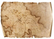 old pirates treasures map scroll isolated