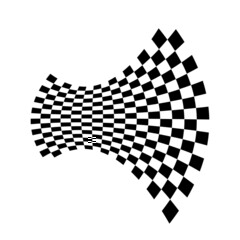 Leinwandbilder - Checkered, squared pattern element. Race, racing, finishing line flag. Chessboard, checkerboard shape vector