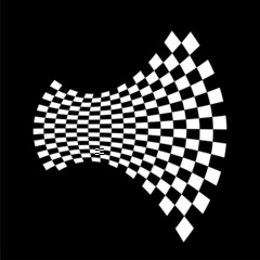 Leinwandbilder - Checkered, squared pattern element. Race, racing, finishing line flag. Chessboard, checkerboard shape vector