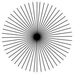 Poster - Radial, radiating and converging lines, stripes. Circular, rotated burst, spoke lines