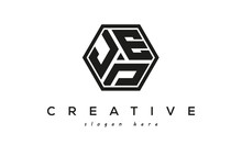 JED Creative Square Frame Three Letters Logo