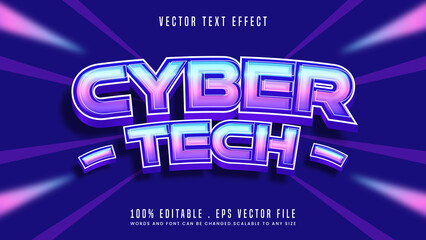 Cyber tech editable text effect font style