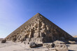 Natural View to the Great Pyramid of Giza under Blue Sky and Day Light - is the oldest and largest of the pyramids in the Giza pyramid complex, Egypt