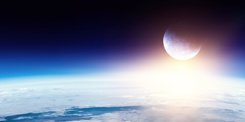 Wall Mural - image of outer space. . mixed media