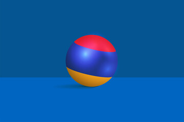 Wall Mural - Armenia round flag 3D render vector buttons shape, Armenia circle flag vector