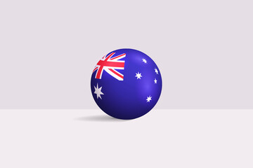 Wall Mural - Australia round flag 3D render vector buttons shape, Australia circle flag vector