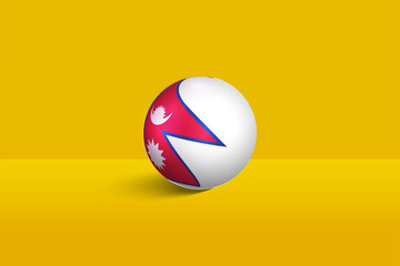 Wall Mural - Nepal round flag 3D render vector buttons shape, Nepal circle flag vector