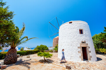 Wall Mural - Young woman on vacation in Greece