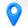 Point of location 3d icon. Pointer of map isolated on transparent background.. Map marker sign. Gps pointer graphic element. Navigation pin point global position system symbol. Vector illustration.