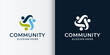 © graphiclock - Community logo with three people