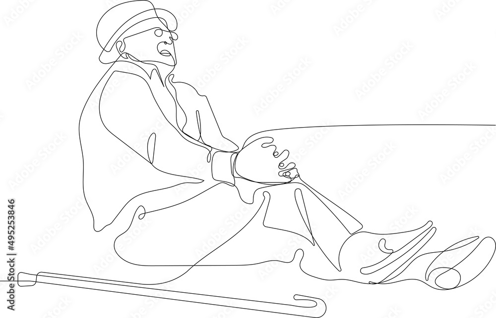 Drawing Person Laying On The Floor
