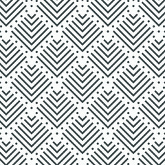 Wall Mural - geometric vector pattern, striped line on chevron and dotted line frame, pattern is clean for fabric