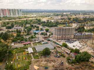 Wall Mural - Kyiv city. Aerial drone view.