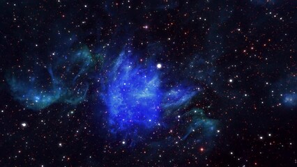 Wall Mural - looped seamlessly repeating 3d animation of space travel through numerous constellations and galaxie