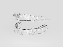 Clear Invisible Aligners Upper And Lower Arches Teeth Straightening