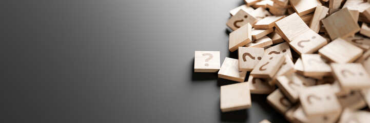Wall Mural - infinite question marks; business and life concepts. original 3d rendering