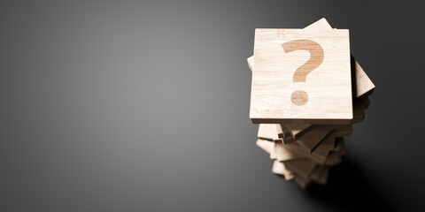 Wall Mural - group of question marks; business and life concepts. original 3d rendering