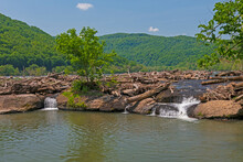 Green Hills Above An Appalachian River