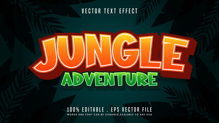 Canvas Print - Jungle adventure text effect editable font style