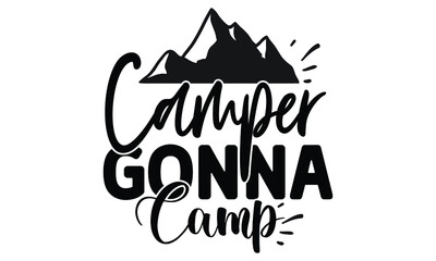 Wall Mural - Camping SVG T shirt Design Template