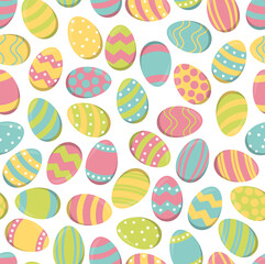 Sticker - seamless painted easter eggs background