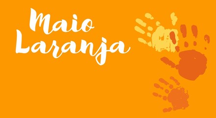 Wall Mural - Maio laranja poster - fight against abuse and exploitation of children and adolescents. The period draws attention to the month known as Orange May