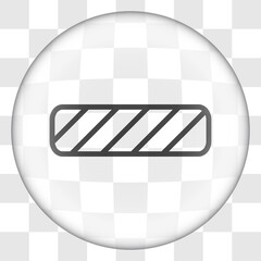 Barrier simple icon, vector. Flat desing. Glass button on transparent grid.ai