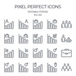 © lanastace - Population and demography related editable stroke outline icon isolated on white background flat vector illustration. Pixel perfect. 64 x 64.