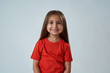 © Svitlana - Cropped image of cute little girl look at camera