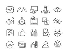 User Experience Icons - Vector Line. Editable Stroke. 