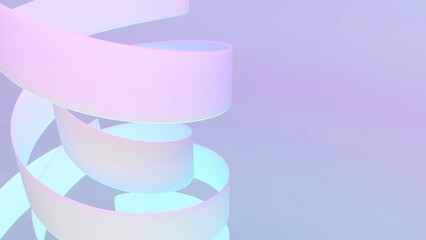 Wall Mural - on a pastel purple background, a purple and blue pastel spiral swirl swirls.abstract background,3d r