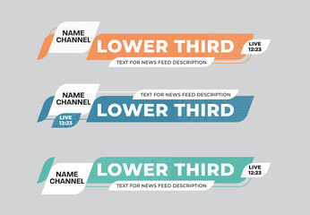 Wall Mural - vector lower third for news information, title, channel name.