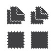 Textile swatch icons, Fabric Sample Icons, Sample material Vector illustration