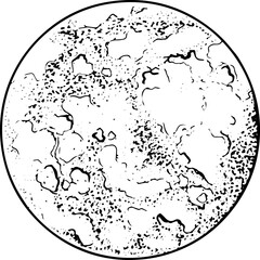 Wall Mural - solar system planet hand drawn monochrome illustration