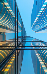 Aufkleber - Exterior of modern architecture. Building abstract background
