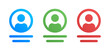 User profile account icon collection. Login symbol vector illustration.