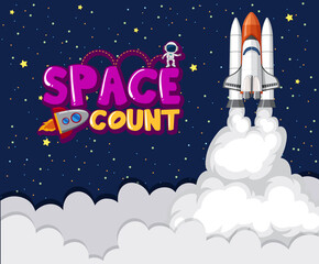 Wall Mural - space element in space background