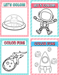 Wall Mural - Colouring worksheet for student