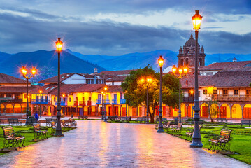 Fototapete - Cusco, Peru - Plaza de Armas, historical center of famous Cuzco
