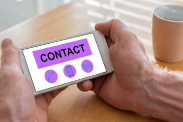 Contact concept on a smartphone