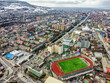 Makhachkala, Trud stadium and city panorama
