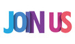 © Web Buttons Inc - JOIN US. colorful vector typography banner